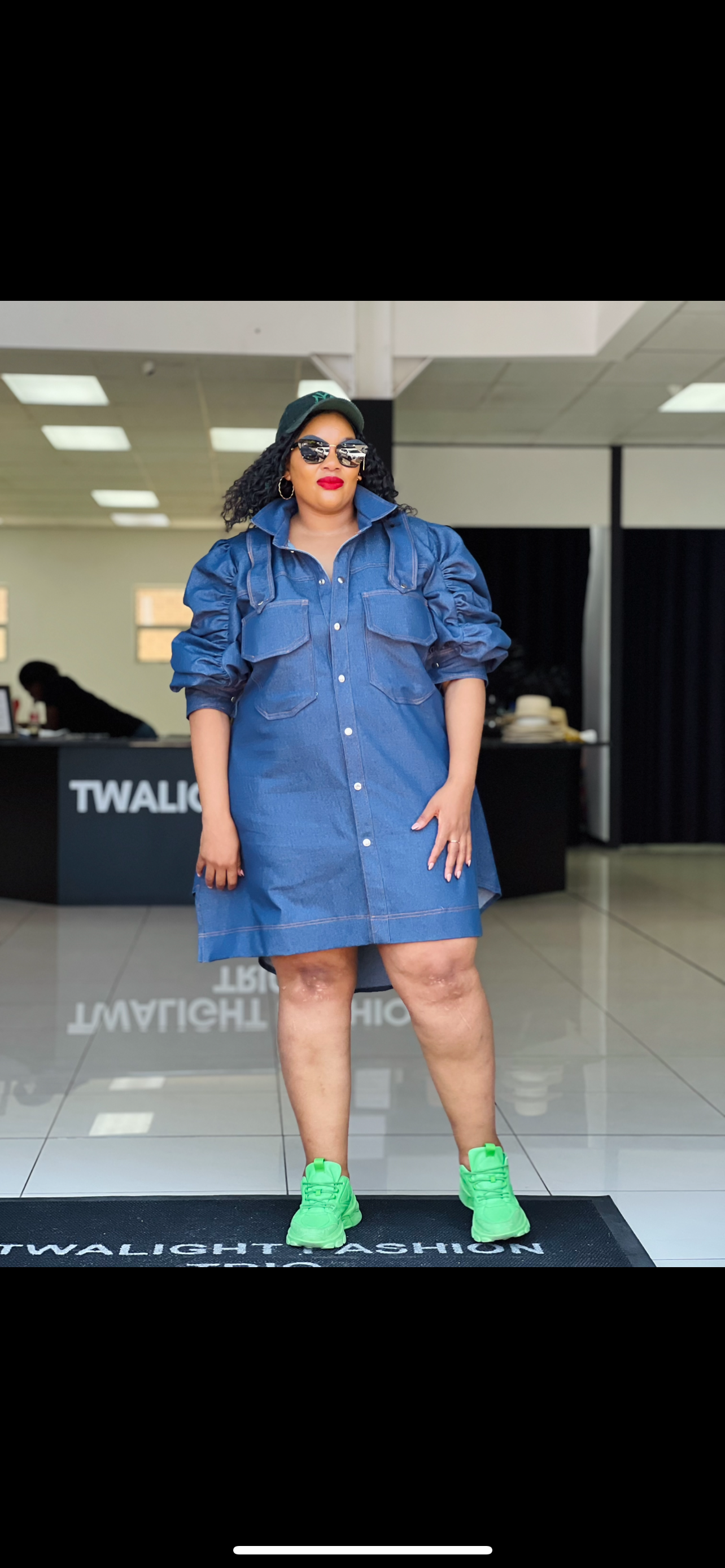 Denim shirt dress